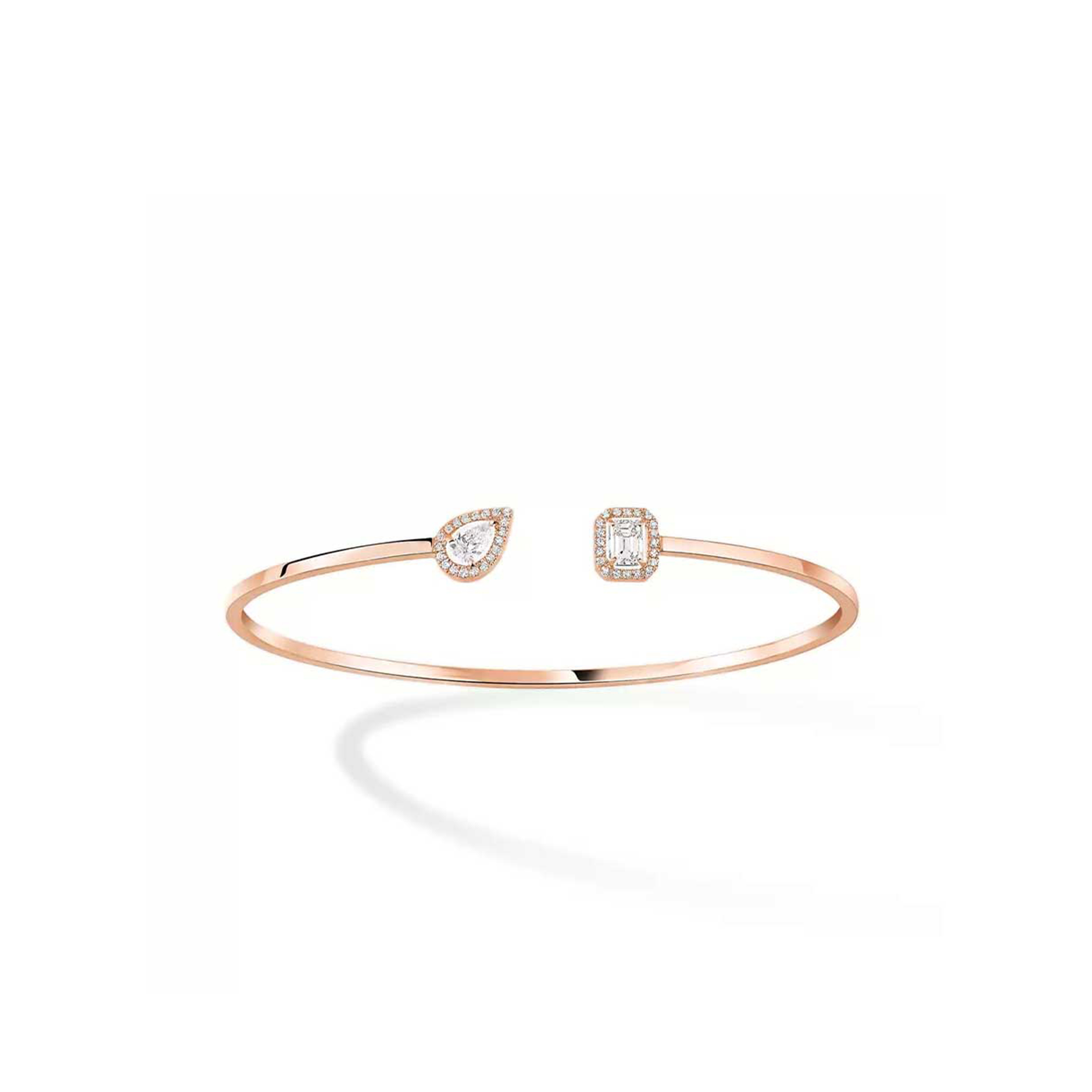 MESSIKA JONC FLEX TOI & MOI MY TWIN 0,15CT X2 BRACELET DIAMANT OR ROSE 07222-PG